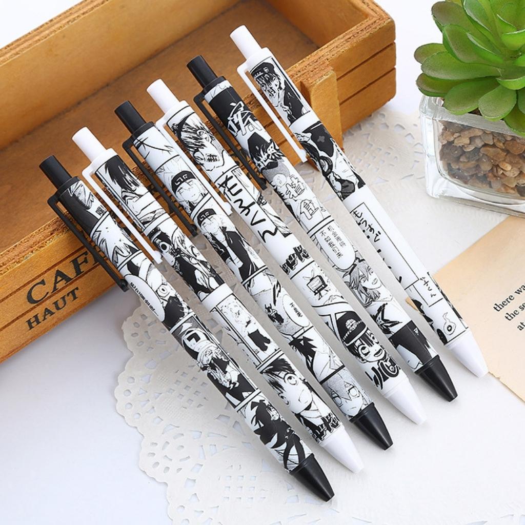 Bút Bi Bấm Mực Gel Đen EDUSKY  Viết Văn Phòng Phẩm Dễ Thương Nhiều Mẫu Mã Cute Cho Sinh Viên Học Sinh