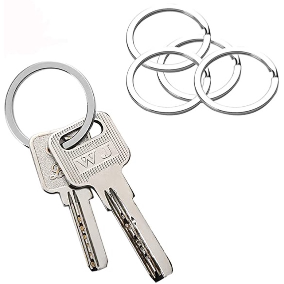 Set 20 Móc Khóa Kim Loại 25mm Tự Làm Cho Nam Nữ