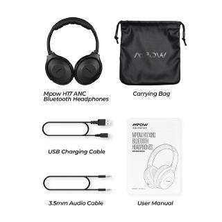 Mpow H17 Wireless Headphone Bluetooth4.1 ANC Fast Charging Active Noise Cancelling Headset