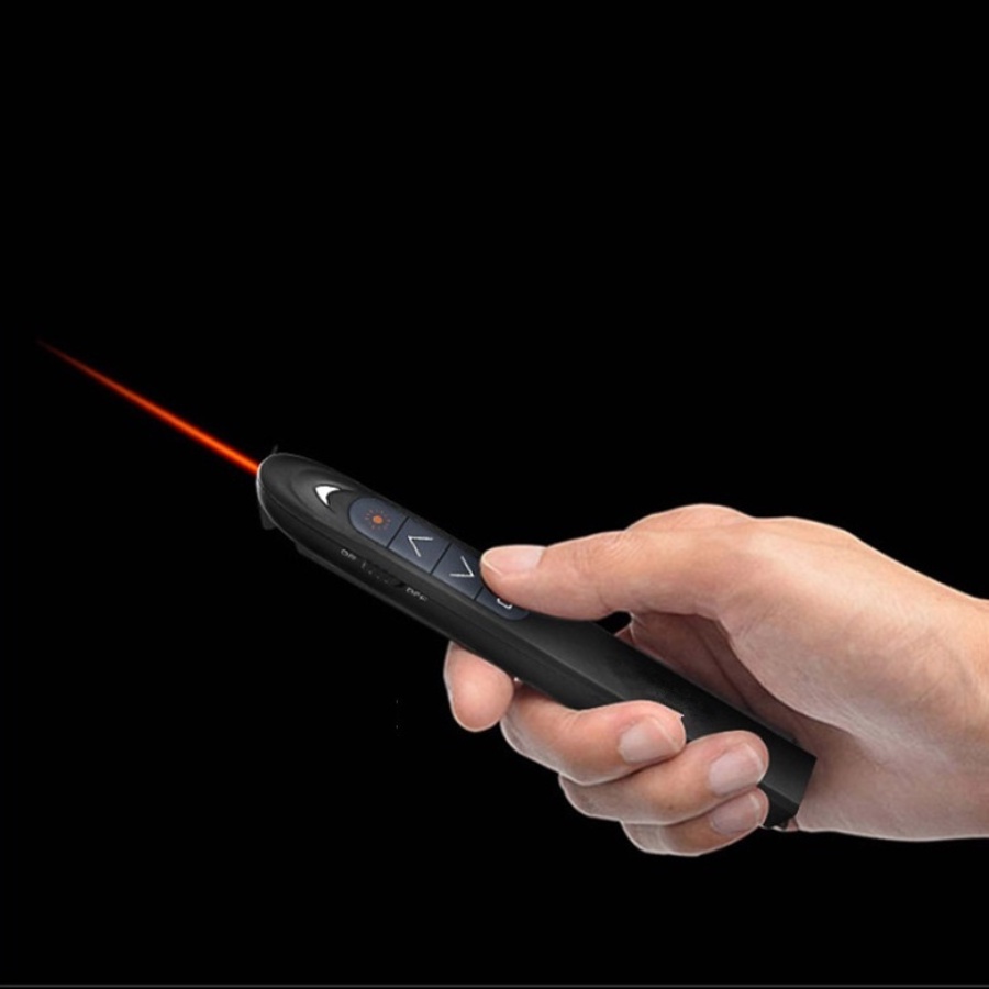 Bút laser trình chiếu điều khiển từ xa có đầu kết nối với máy tính có chế độ chờ, ngủ sâu, tiết kiệm năng lượng