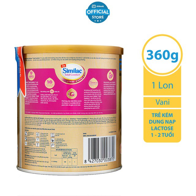 Sữa bột Similac Total Comfort 1 (HMO) 360g