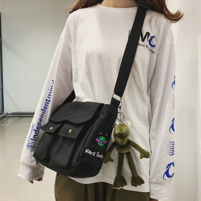 Túi Đeo Chéo nam nữ phong cách Unisex vải canvas cao cấp đựng vừa sách vở đi học TUCANVAS TCV52
