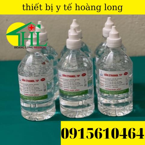 Cồn Y Tế - Cồn 70 Độ 500 ml Ethanol Sát Khuẩn Rửa Tay, Dùng Cho Máy Phun Khử Trùng Chai 500 ml