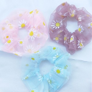 Dây buộc tóc Scrunchies hoa cúc