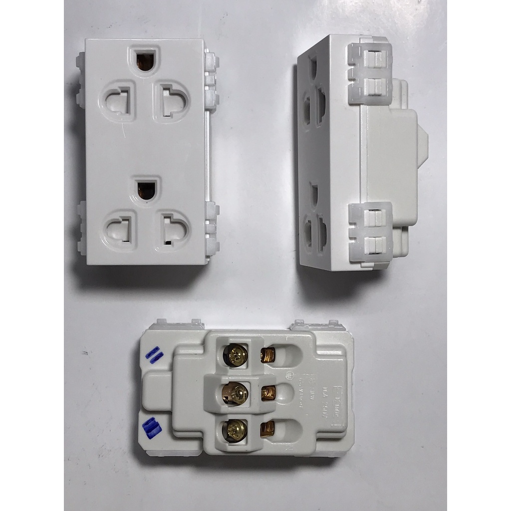 Hạt ổ cắm đơn, đôi 2-3 chấu S18CC
