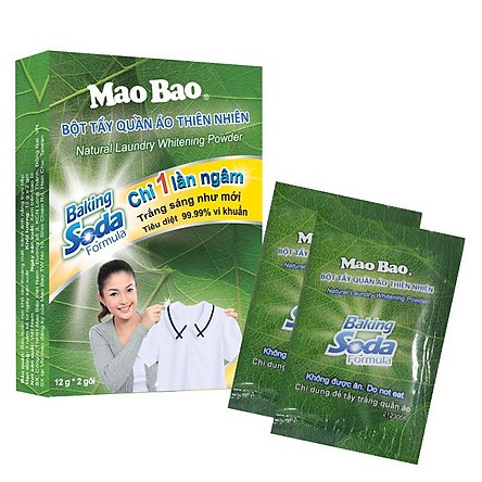 BỘT TẨY QUẦN ÁO THIÊN NHIÊN MAO BAO CHỨA CÔNG THỨC BAKING SODA