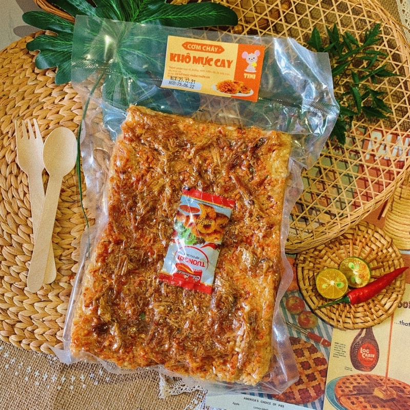 CƠM CHÁY KHÔ MỰC THƯỢNG HẠNG- ĂN LÀ MÊ 250GR- SIÊU RẺ- CHUYÊN XUẤT KHẨU