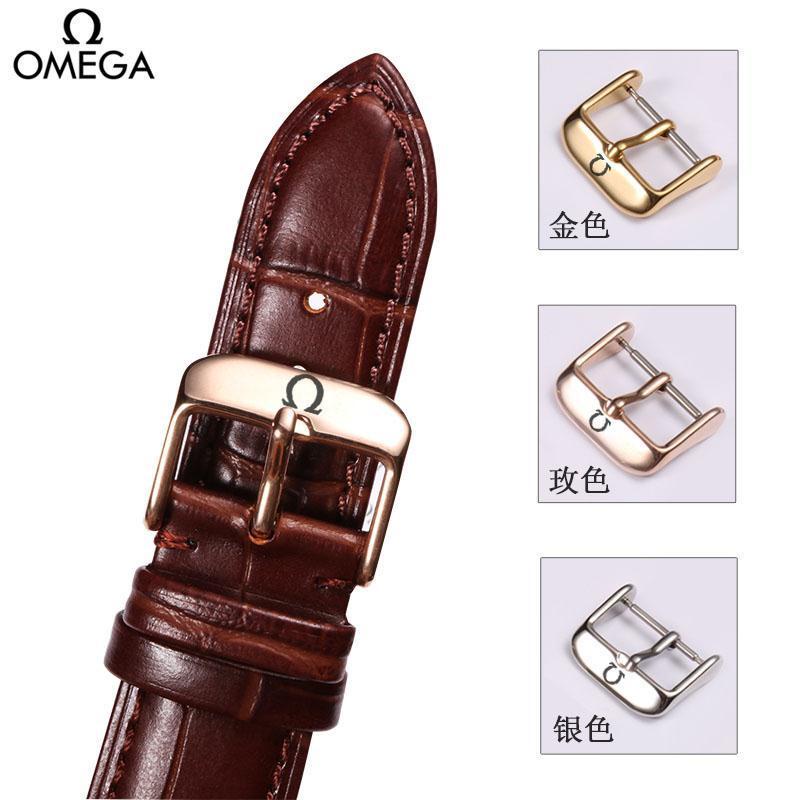 Khuyến Mãi Thời Gian Giới Hạn♝Dây Đồng Hồ Đeo Tay Omega424 14 17 20 22mm Bằng Da Bò Thật Có Khóa Cho Nam Và Nữ