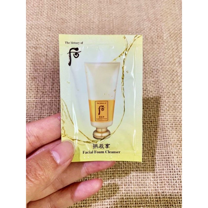 Sample Sữa rửa mặt Whoo vàng Facial Foam Cleanser bổ sung độ ẩm. | BigBuy360 - bigbuy360.vn