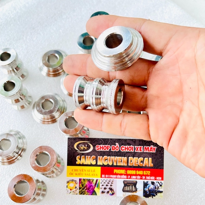 Cục canh bánh xe sirius một cặp trước sau inox 304 gắn như zin