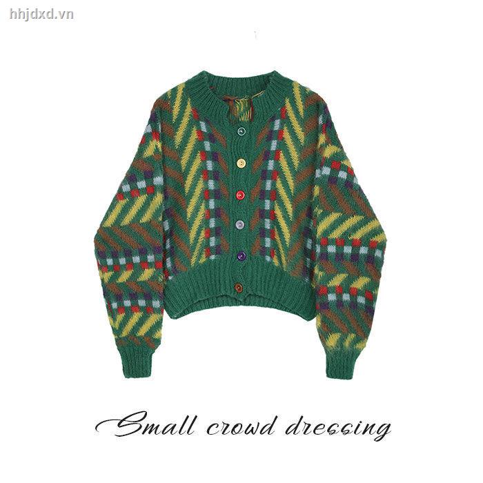 Áo khoác cardigan dáng rộng thoải mái phong cách Hong Kong thời trang mùa thu 2021 cho nữ