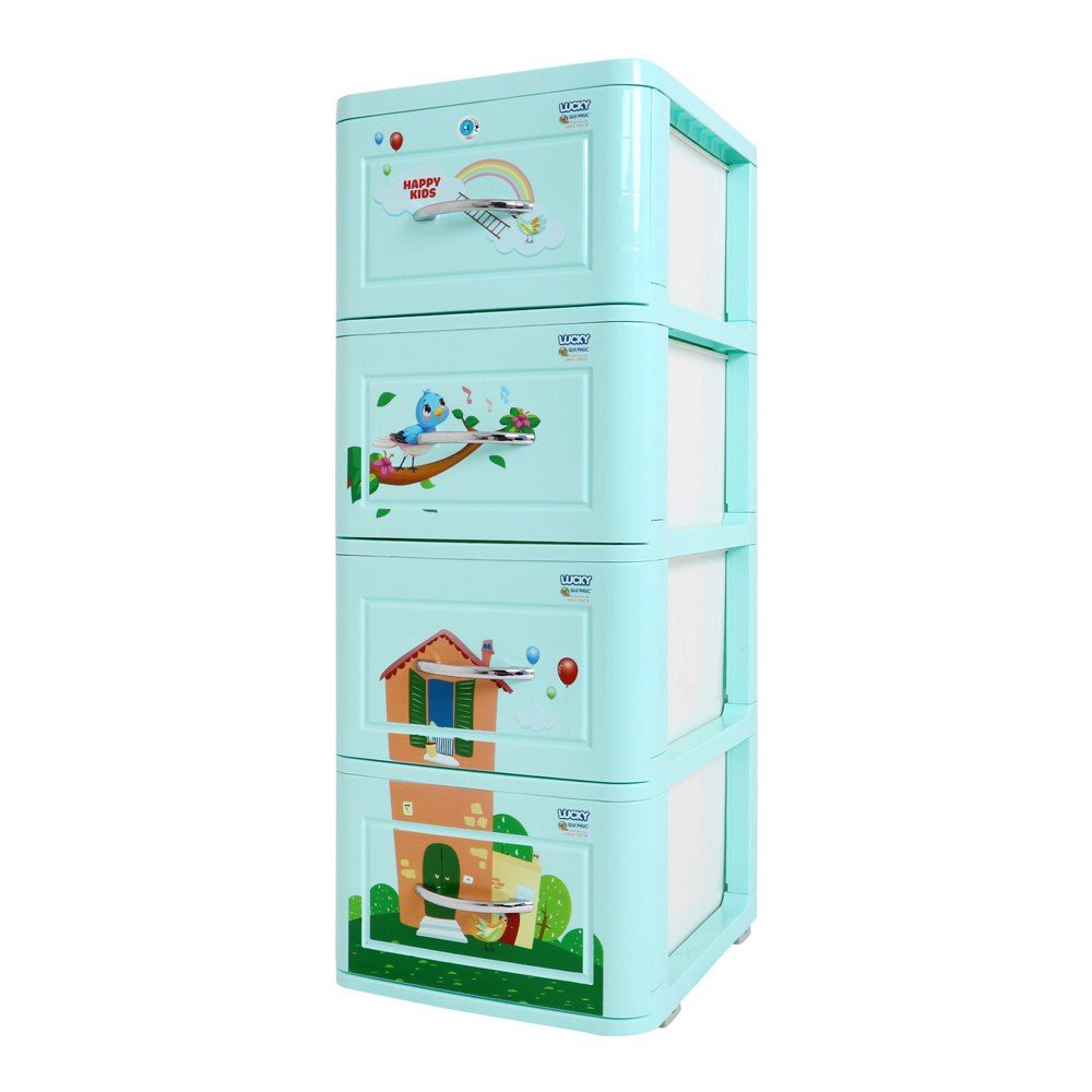 Tủ nhựa LucKy Quy Phúc + 4 tầng: 38 x 41 x 100 cm Cm- BẢO HÀNH 10 NĂM | BigBuy360 - bigbuy360.vn