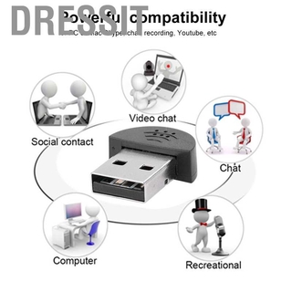 [Dressit]Micro Thu Âm Mini Kết Nối Cổng USB Tiện Lợi