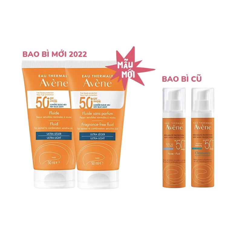 Kem Chống Nắng Avene Dry Touch Fluide SPF50+