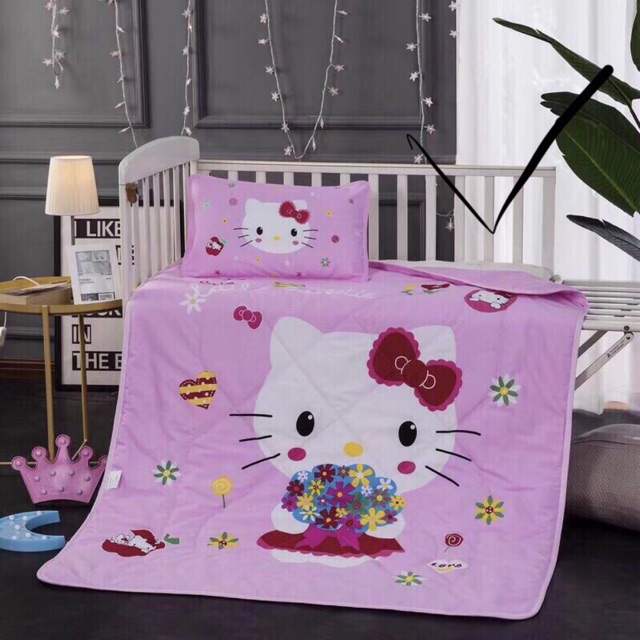 Bộ chăn gối cotton trẻ em( chat chọn mẫu)