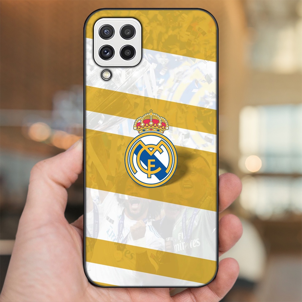 Ốp lưng Samsung A22 4G, A22 5G viền đen in hình Real Madrid