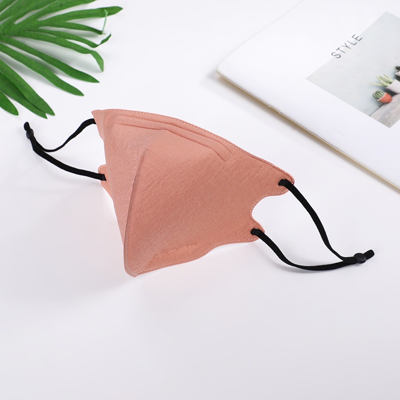 Adult 3D ice silk cotton mask spring and summer comfortable breathable feel soft self-contained nose bridge clause sun-proof dust-proof washing cloth mask
