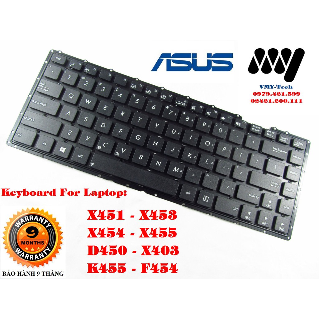 Bàn phím Laptop ASUS K455 K455D K455DG K455L K455LA K455LB K455LD K455LF K455LJ K455LN New 100%