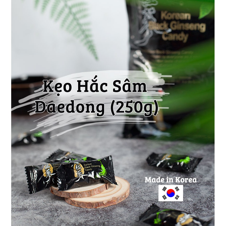 Kẹo Hắc Sâm Daedong Hàn Quốc Bịch 250g- kẹo sâm Hàn quốc - hắc sâm