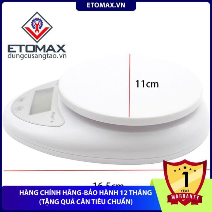 [Hàng loại 1-Bảo hành 12 tháng] Cân điện tử 5kg/1g,độ chính xác cao,sai số 0.1gram.