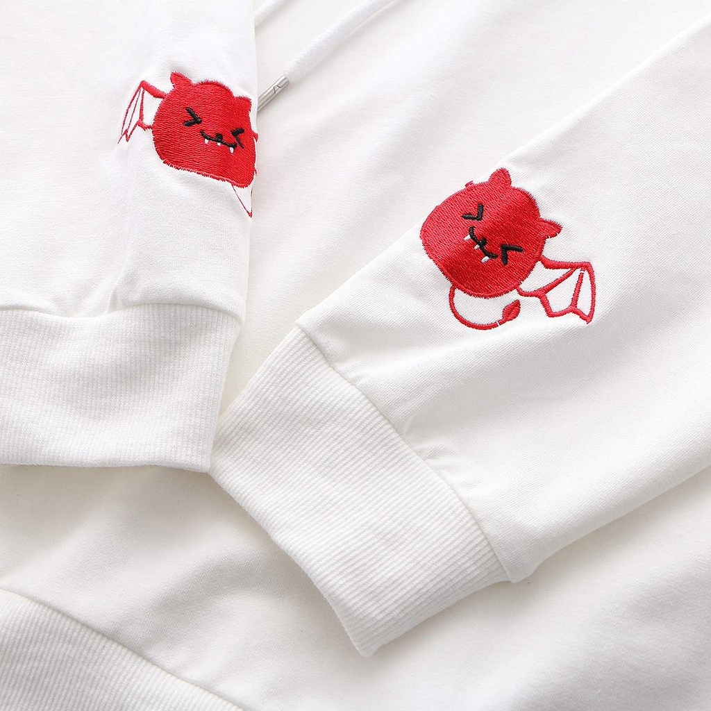 Áo hoodie unisex nam nữ mẫu ma có nón có sừng