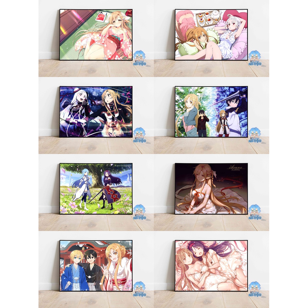 Ảnh poster A3 Yuuki Asuna (15) Anime Manga Sword Art Online  chất liệu giấy cao cấp - 2D Tộc Shop
