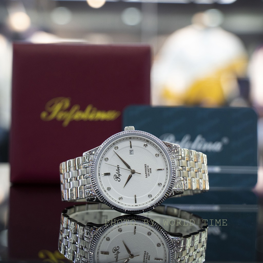 Đồng hồ nam Pafolina 5026M dây thép không gỉ , mặt kính sapphire chống xước , chống nước 5atm , bảo hành lên đến 3 năm