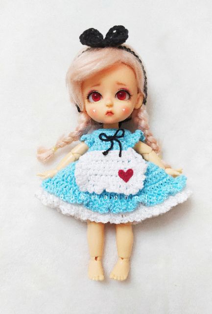 Set đầm len Alice size búp bê BJD 1/8, Baboliy