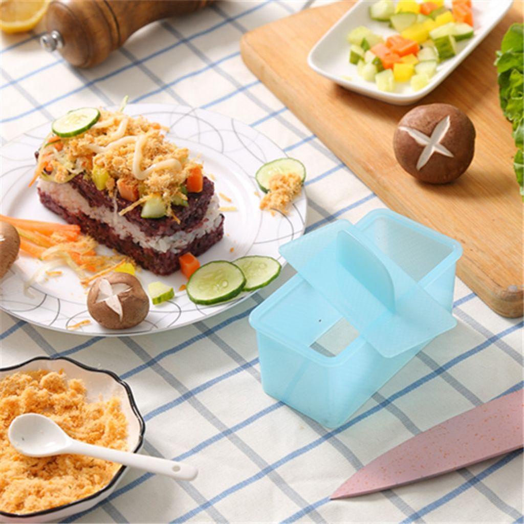 Khuôn Làm Sushi Hình Chữ Nhật Chất Liệu ABS Chống Dính An Toàn Phong Cách Nhật Bản