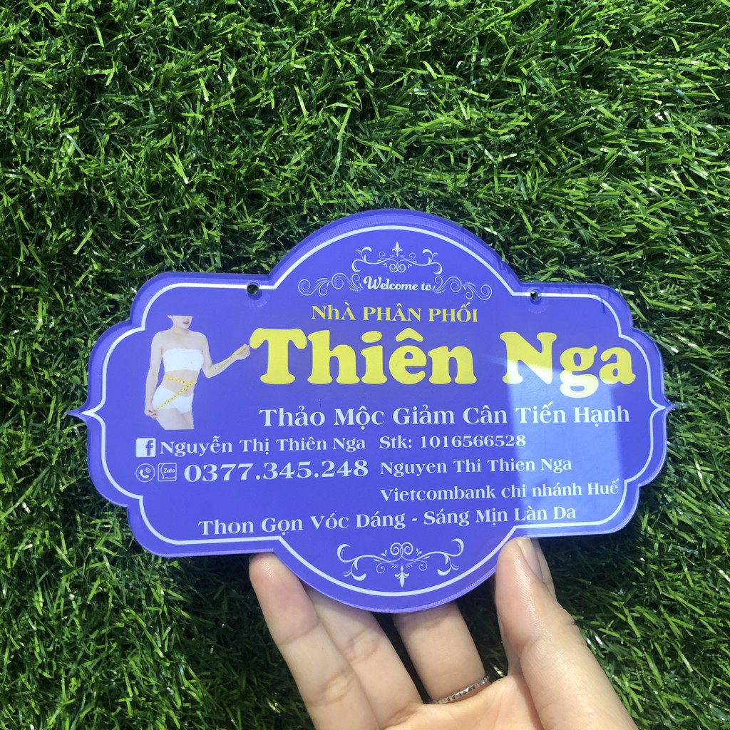 Bảng hiệu mica in thông tin shop của bạn - Thiết kế theo yêu cầu