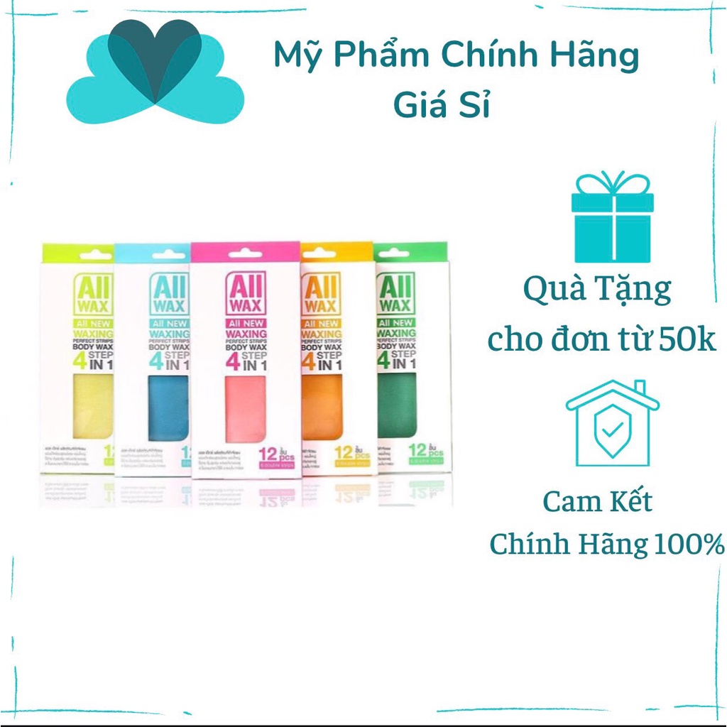 Wax Lông Dạng Miếng All Wax All New Perfect Strips Body 4 Step In 1