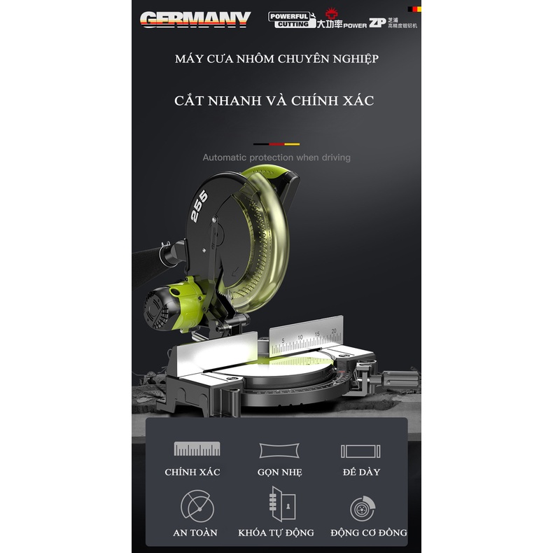 Máy Cưa Nhôm 2600W, Máy Cắt Góc 45 Độ, Máy Cắt Mộng – Một Sản Phẩm Của Zhipu