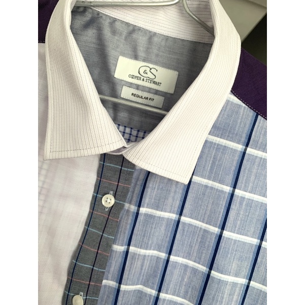 Áo Sơ Mi Nam Nữ Dài Tay Cổ Đức Phối Màu Unisex COOPER & STEWART Hàng Xuất Dư Xịn Cao Cấp