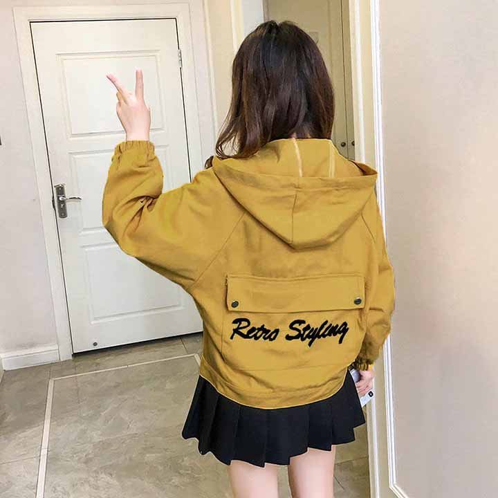 ❤️ GIÁ SỈ - MẪU MỚI ❤️ Áo khoác kaki nhung tâm nữ phối khóa có mũ from rộng thời trang thu đông PHONG CÁCH HÀN QUỐC