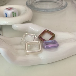 Set nhẫn vuông Modleaf Square set ring Hàn Quốc