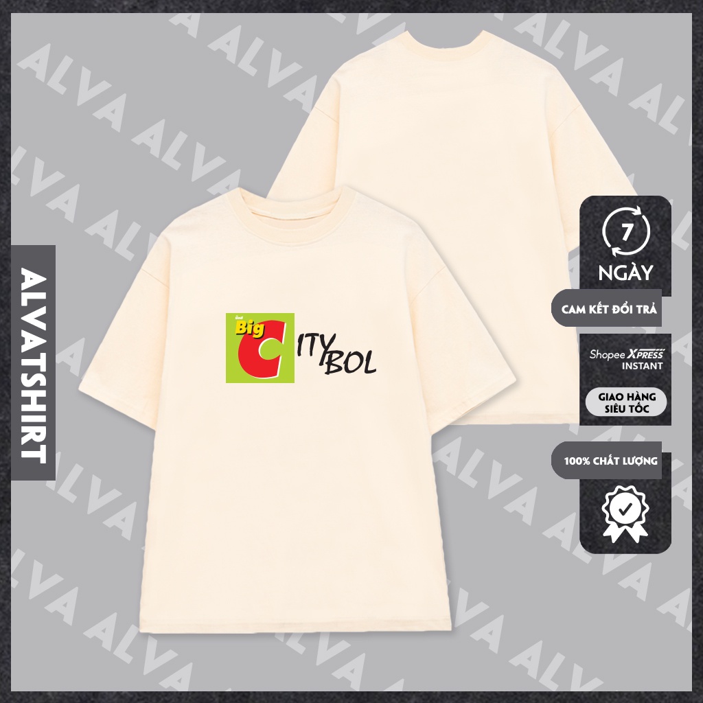 Áo Unisex In Chữ BigcityBoiz Phong Cách Hài Hước Trẻ Trung, Nam Nữ Mặc Form Cực Đẹp