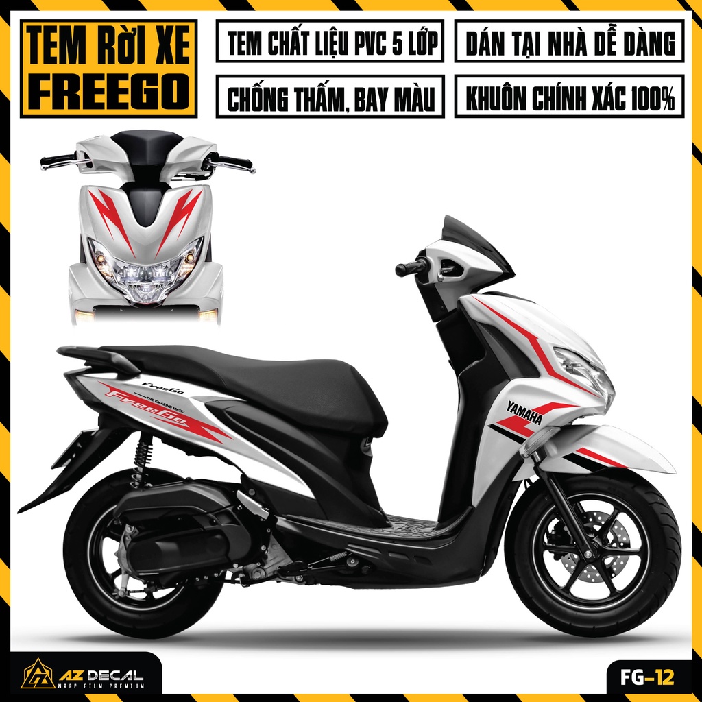 Tem Rời Xe Yamaha FreeGo Mẫu The Amazing Matic | FG-12 | Decal Dán Xe FreeGo 125 / S Bản Đặc Biêt &amp; Bản Thường