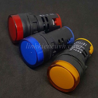 Đèn báo tín hiệu 24V-220V màu đỏ-xanh-vàng (Φ22mm)