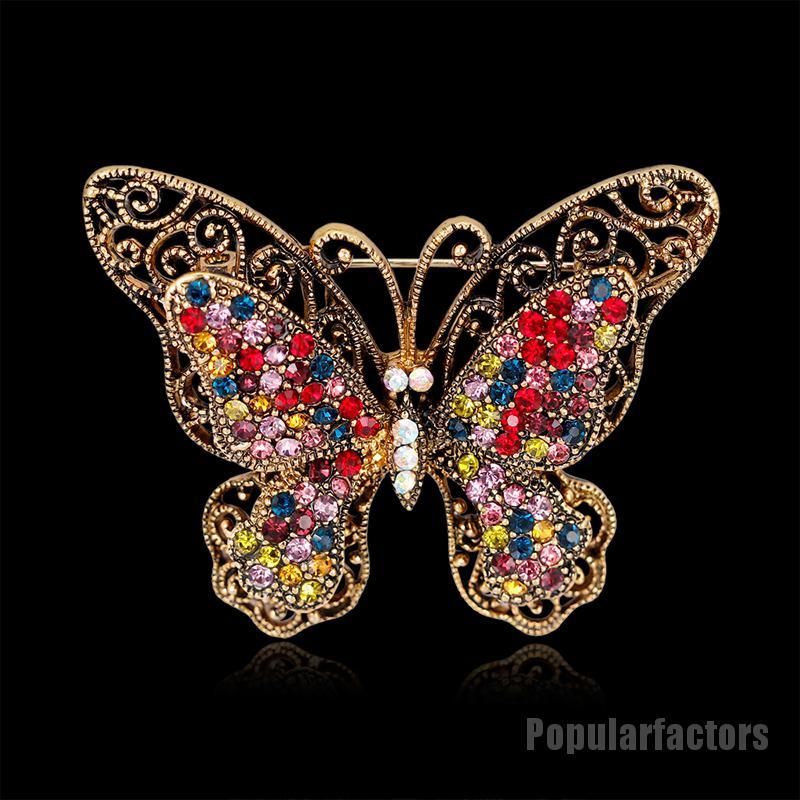 Ghim Cài Áo Hình Bướm Đính Đá Thời Trang