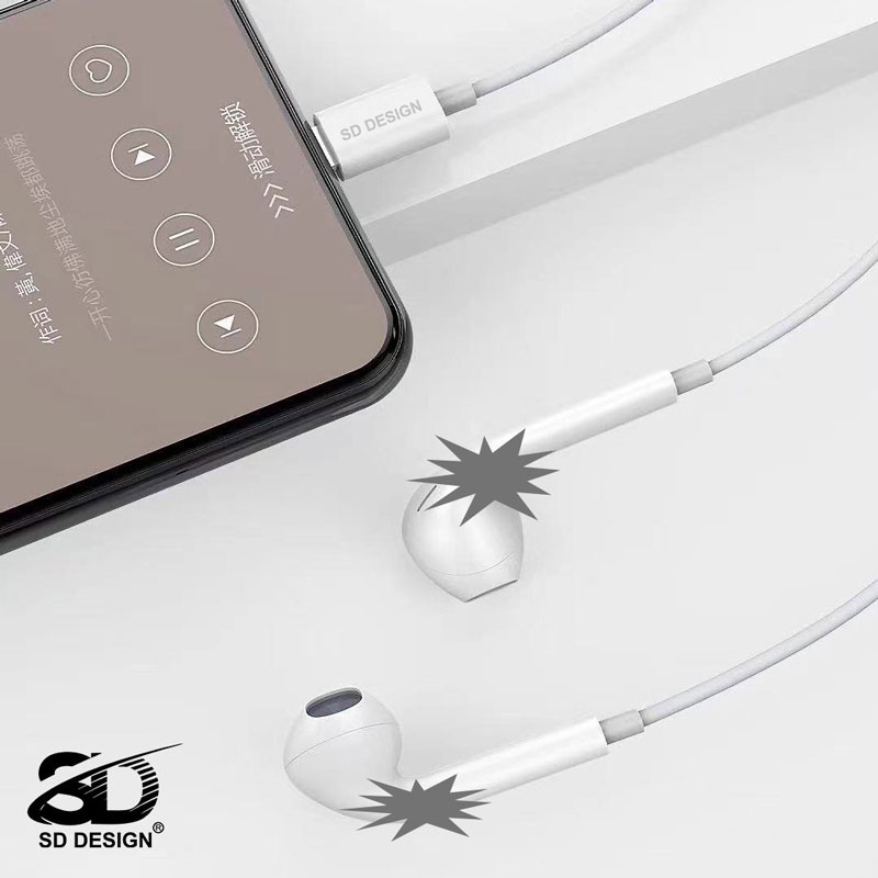 Tai Nghe H8 SD Chân Dẹt - Tai nghe phù hợp 7/8/Plus/Xr/x/xsmax/11/12/Pro Max - Kết nối bluetooth để nghe - BH 12 tháng