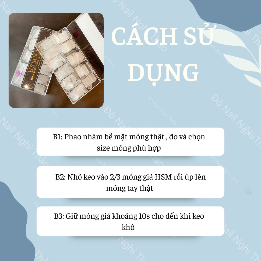 Móng úp HSM nail nhám trong cao cấp