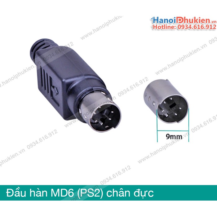 Giắc hàn PS2 MD6 chân đực