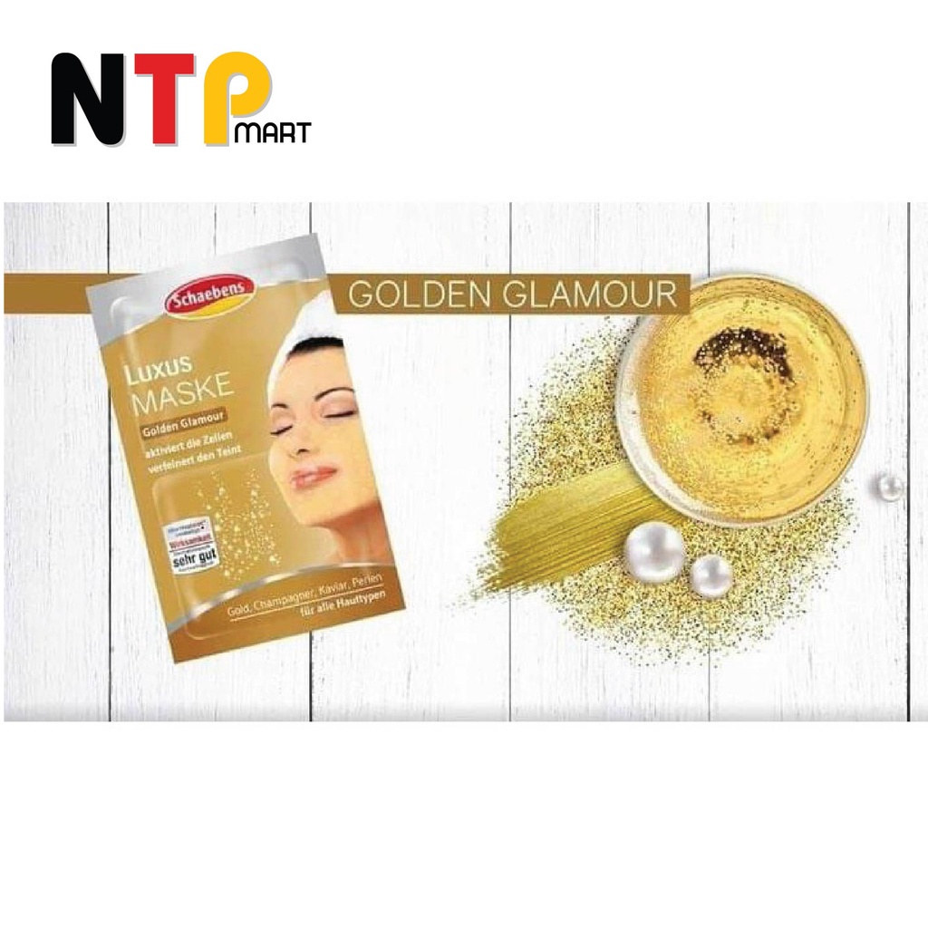 Mặt nạ Schaebens Luxus Maske dưỡng da tinh chất vàng gói 10ml x 4 nhập khẩu Đức