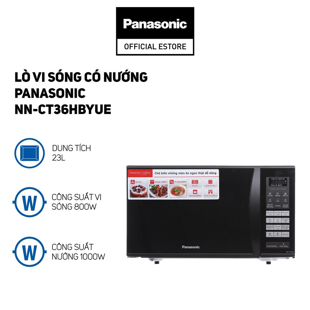 Lò Vi Sóng Tích Hợp Nướng Panasonic NNCT36HBYUE Bảo Hành 12 Tháng