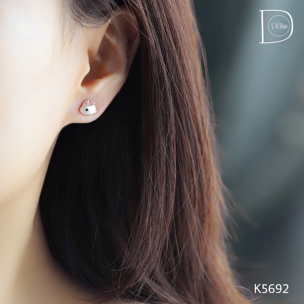 Khuyên tai bạc 925 cho bé nhỏ nhắn xinh xắn dễ thương đáng yêu Dế Bạc - K5692