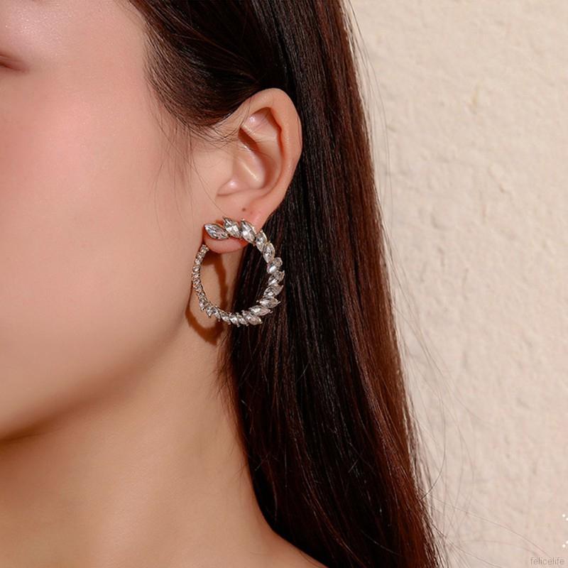 Hoa Tai Nữ Đính Đá Lấp Lánh Thời Trang