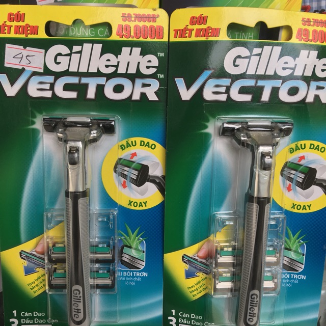 COMBO CÁN DAO VÀ 2 LƯỠI GILLETTE VECTOR