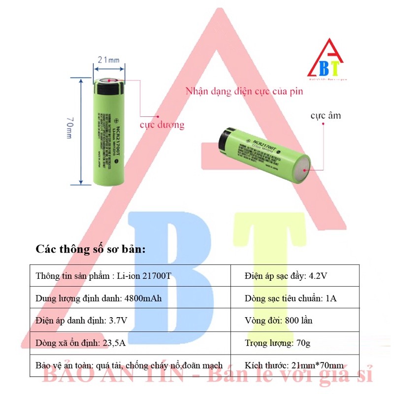 Pin Panasonic 21700-4800mAh