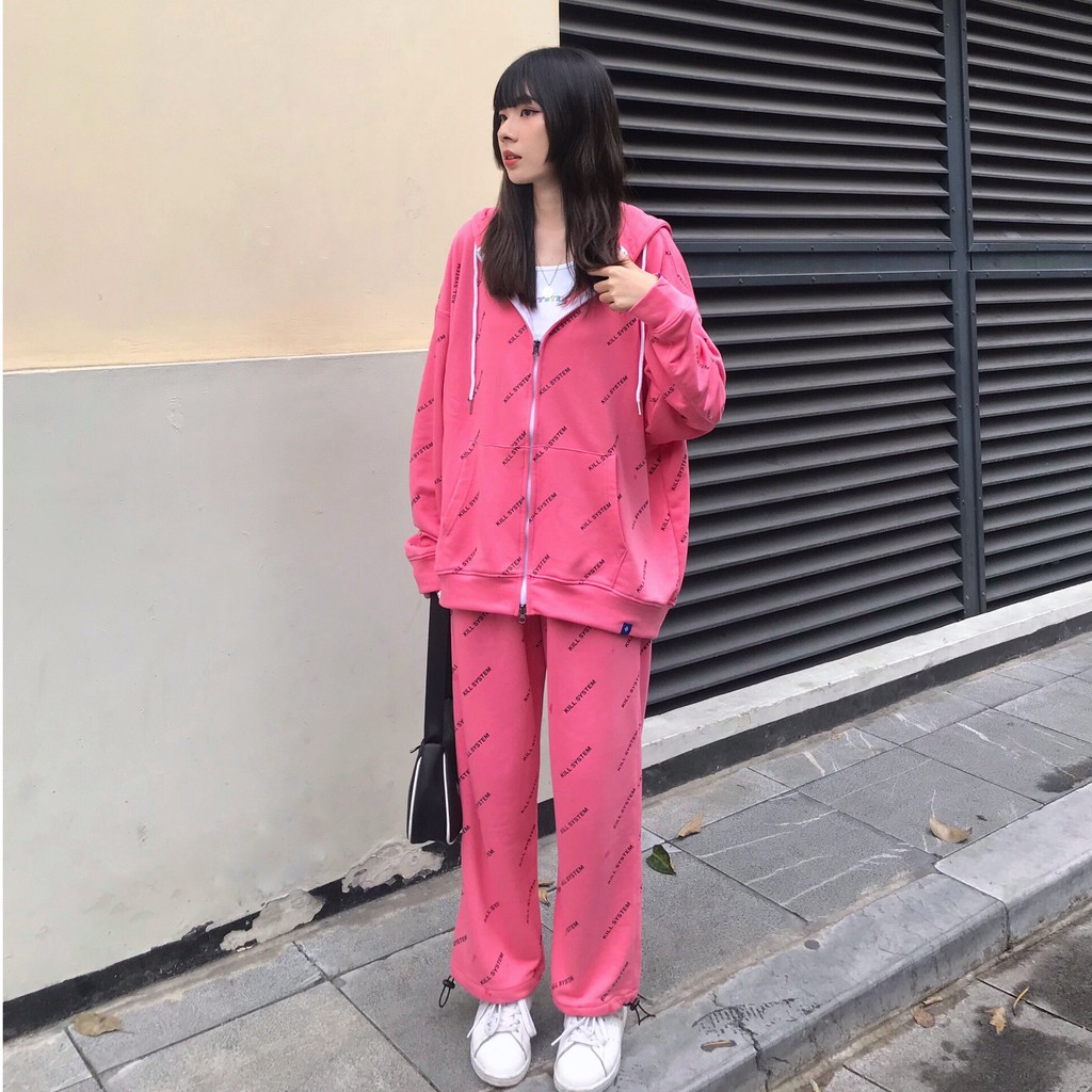 Áo khoác hoodie zip Kill System Cross nam nữ, màu đen trắng, vải chân cua, co giãn tốt, dày dặn, phong cách unisex