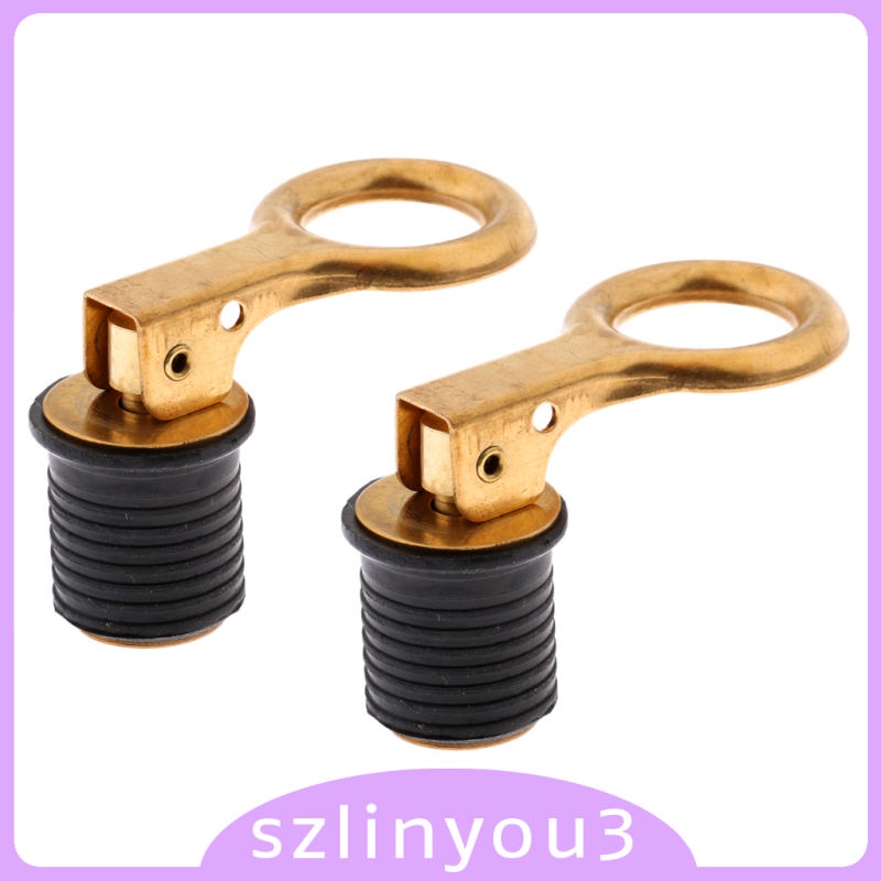 Set 2 nút chặn ống nước 1" bằng đồng thau cho tàu thuyền